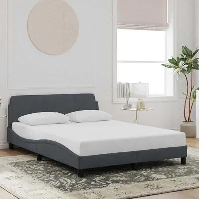 Obrázek produktu pro Maison Exclusive – Postel "Dover", tmavě šedá, rozměry 137x190 cm, potah z veluru