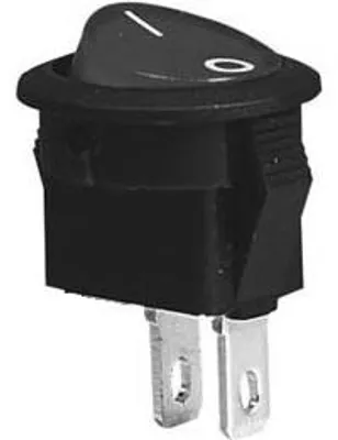 Image de Interrupteur à bascule rond 3A-250V noir