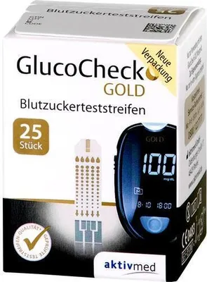 Obrázek produktu pro Glucocheck Gold Testovací proužky na glykémii 25 ks