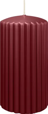 Produktbild von Rillen Kerzen Bordeaux 150 x Ø 80 mm, 4 Stück