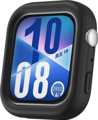 Produktbild von Silikon Schutz Hülle für Huawei Watch Fit 4 Half Coverage Gehäuse Schwarz