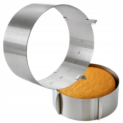 Produktbild von Elhandel Tortenring Edelstahl 8cm verstellbar Kuchenform