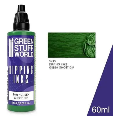 Produktbild von Green Stuff World GSW3493 – Tauchfarbe 60 ml – Green Ghost Dip – Neu