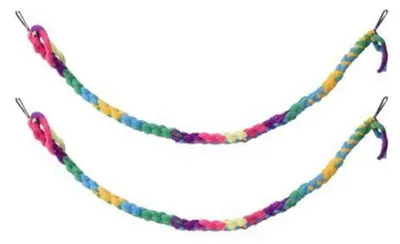 Produktbild von Vogel Kletterspielzeug Seil 50cm 2 Stück für Papageien Frettchen Ratten Hamster