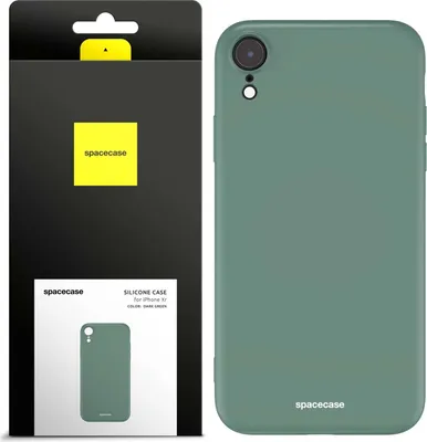 Produktbild von Spacecase Silikonhülle iPhone Xr dunkelgrün