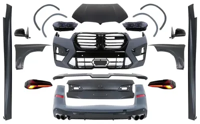 Imagen del producto de Kit de carrocería para BMW X5 E70 (2007-2013) que transforma el parachoques para que tenga el diseño del X5M (modelo 2024).