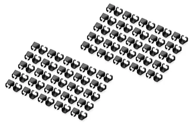 Produktbild von Digitus Farbclips für Patchkabel - Schwarz, Farbcodierungsclip, Schwarz, Polyvinylchlorid (PVC), Cat5e/6, 100 Stück(e), 100 mm