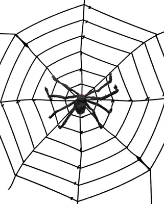 Produktbild von Riesen Spinnennetz mit ekliger Spinne - 300 cm Durchmesser, KI-generiertes Bild