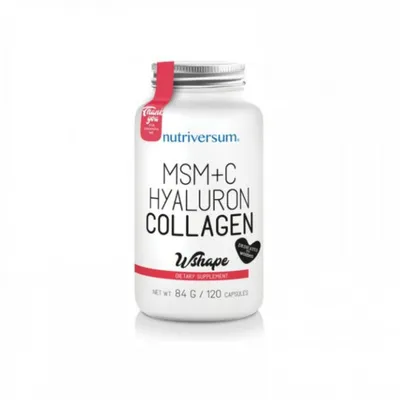 Obrázek produktu pro Nutriversum MSM + Vitamín C + Kyselina hyaluronová + Kolagen, 120 kapslí