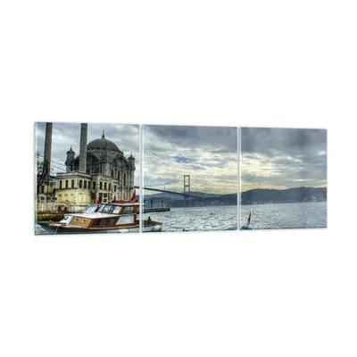 Produktbild von Bilder auf glas - Architektur asien boot brücke - 150x50cm - Glasbilder - Wandbilder - Kunstdruck - zum Aufhängen bereit - Wanddekoration aus Glas - Glas Bilder - Wandbild auf Glas - GCA150x50-2102