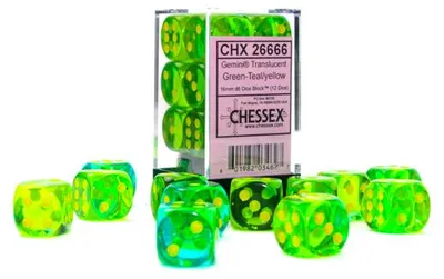 Produktbild von Asmodee 26666, Würfelsatz, Grün, Türkis, Unisex, Deutschland, Vereinigte Staaten, 16 mm, 16 mm