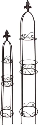 Produktbild von 2er-Set Ranksäulen Celia, nostalgisches Design, Ø 16 cm x H 89 cm & Ø 12 cm x H 71 cm