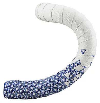 Immagine prodotto di Nastro manubrio Deda Loop Gel bianco blu con tappo in alluminio