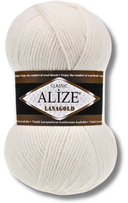 Produktbild von Alize 1x 100g Lanagold Wolle, Uni, Häkeln, Stricken (450)