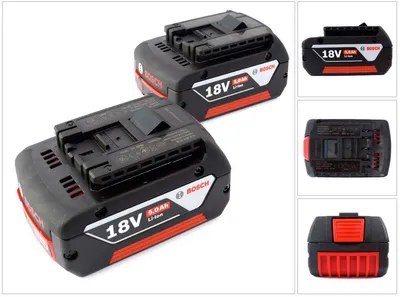 Zdjęcie produktu dla Zestaw akumulatorów Bosch 18 V z 2x akumulatorem litowo-jonowym GBA 18 V 5,0 Ah ( 0615990G6Z )