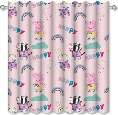 Produktbild von Peppa Pig - Falten-Vorhänge "Storm" 2er-Pack AG843 (137 cm x 168 cm) (Pink)