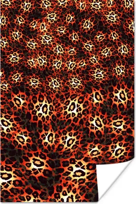 Produktbild von MuchoWow® Poster Leopard - Muster - Rot 40x60 cm - Plakate für die Wand - Poster Babyzimmer