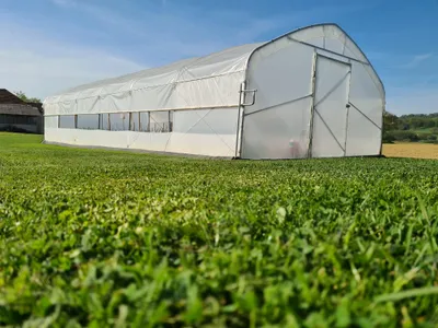 Immagine prodotto di Serra 5×20 m – serra professionale con 2 porte, telo UV e struttura rinforzata, qualità UE