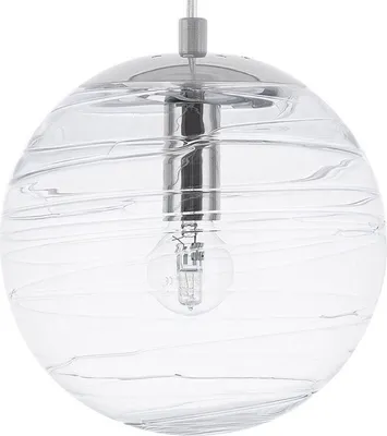 Zdjęcie produktu dla BELIANI Lampa wisząca sufitowa szklana przeźroczysta okrągły klosz nowoczesny design
