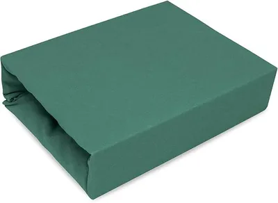 Produktbild von Best for Kids Spannbettlaken Spannbetttuch 100% Baumwolle Jersey in 22 Farben und 9 Größen (80x160, Grasgrün)
