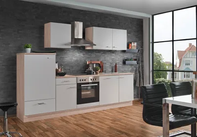 Produktbild von Küchenzeile mit Elektrogeräten Classic Weiß 280 cm