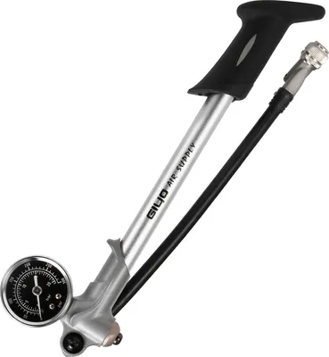 Produktbild von 300PSI Vorderradgabel und Vorderradaufhaengungspumpe mit Manometer-Hochdruck-Stossdaempferpumpe mit Hebelverriegelung Schrader-Ventil Fahrrad-Luftschockpumpe fuer MTB-Mountainbike
