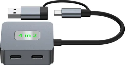 Produktbild von INF 4-Port USB 3.2 Gen 2 Hub - 10 Gbit/s Dockingstation