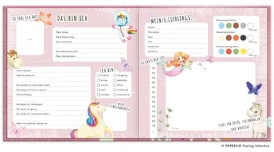 Produktbild von Schulfreunde Mädchen Freundebuch für Einschulung, Geschenk zur Schultüte