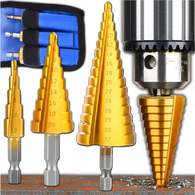 Produktbild von Kegelsenker Stufenbohrer Set HSS Titan 4-32mm