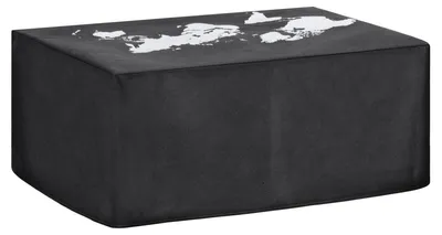 Produktbild von kwmobile Cover kompatibel mit HP OfficeJet 5230 / 5232 - Tasche Hülle Drucker - Staubschutzhülle Schutzhaube Schutzhülle - Weiß Schwarz Travel Umriss