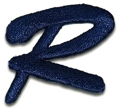 Produktbild von Buchstabe R 3.2x3.5cm: Alphabet Buchstaben Einzeln Auswählbar - Aufnäher, Bügelbild, Aufbügler, Applikationen, Patches, Flicken, Zum Aufbügeln