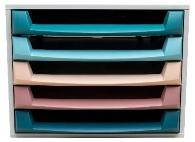 Produktbild von Exacompta Schubladenbox, The Box, Skandi - Farben sortiert - 221606D