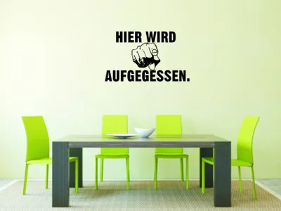 Produktbild von "Hier wird aufgegessen" - Wandtattoo - Küche