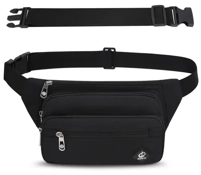 Productafbeelding van Famanu buikbandtas met verstelbare riem tot 60 cm - Zwart