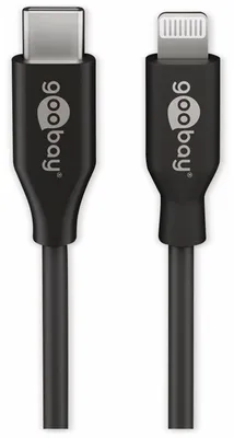 Zdjęcie produktu dla Goobay 39445, 1 m, Lightning, USB C, Męska, Męska, Czarny
