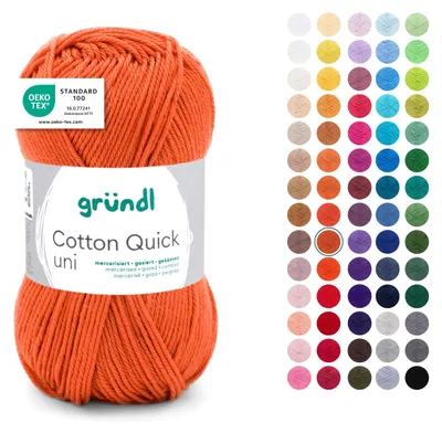 Produktbild von Gründl Wolle Baumwolle Quick uni Häkelgarn 1 Knäuel 50 g, rostrot