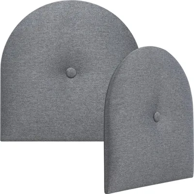 Obrázok produktu pre VOX čalúnený panel SOFO 30x30cm, nástenný vankúš do spálne, obývačky, postele, čela postele, ľahko zostaviteľný, ľahko sa čistí, zlepšenie akustiky, polkruhový prešívaný, grafitový