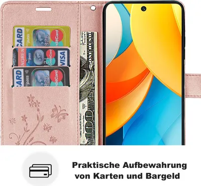 Produktbild von Hülle für ZTE Blade V60 Vita Handy Tasche Handyhülle Hülle Schutzhülle Klapphülle in Rosegold