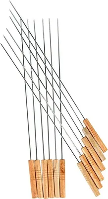 Image de Brochettes pour barbecue BURI BBQ Lot de 12 broches à chachly 48cm Brochettes à viande Brochettes à chachly