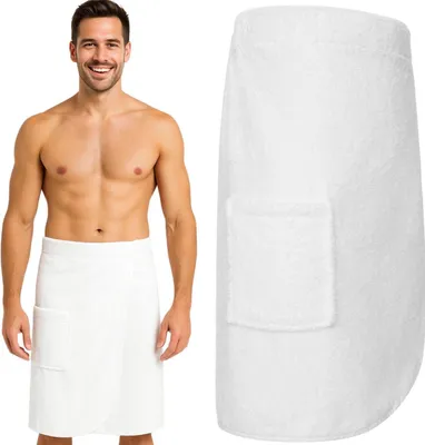 Zdjęcie produktu dla Kilt SPA męski biały L/XL, 100% bawełna frotte 460 g/m²