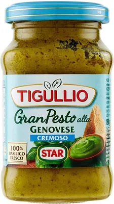Produktbild von 12x Star Tigullio GranPesto Cremoso Pesto alla Genovese mit Basilikum 190g Sauce
