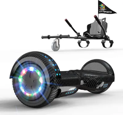 Produktbild von GeekMe Hoverboard 6,5 Zoll Hoverboard Sitz Hoverkart Hoverboard Mit Sitz Bluetooth-Lautsprechern Und LED-Leuchten Hoverboard Sitz für Kinder und Jugendliche