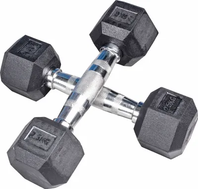 Produktbild von BODYCOACH Hexagon Kurzhantel-Set 5 bis 30kg gummierte sechs-eckige Gewichte