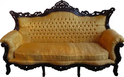 Produktbild von Casa Padrino Barock 3er Sofa Gold Muster / Mahagoni Braun - Wohnzimmer Möbel Couch Lounge