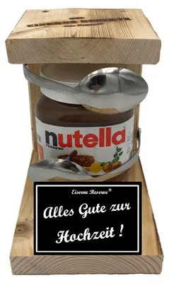 Produktbild von Alles Gute zur Hochzeit - Eiserne Reserve Löffel Nutella - Nutella Geschenk - Geschenk für die Hochzeit