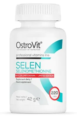 Zdjęcie produktu dla OstroVit, Selen Selenomethionine, 220 tabletek