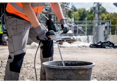 Obrázek produktu pro Metabo RWE 1200 Rührwerk, 30 Liter Mörtelrüher zum Mischen und Rühren 614048000