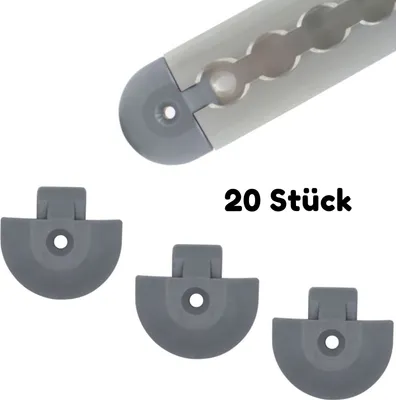 Produktbild von Endkappe Endfitting Einsteckkappe für Airlineschiene Zurrschiene Halbrund 20 Stück