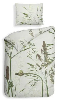 Produktbild von Heckettlane Green Bettbezug Ona - 135x200 cm + 1 Kissenbezug - Hergestellt aus 100% Baumwoll-Satin
