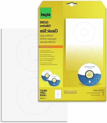 Productafbeelding van CD/DVD Etiketten - Media Labels - Opslaan Muziek - Ondoorzichtig Wit - 50 Etiketten - Wit